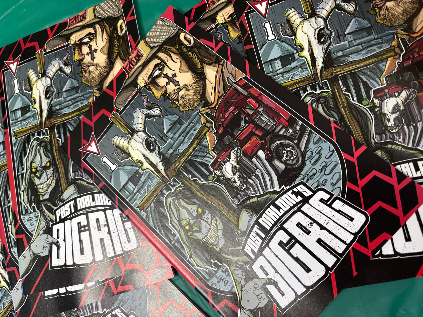 Post Malone “Big Rig” variant comic cover by Chris Hamer / Urbnpop