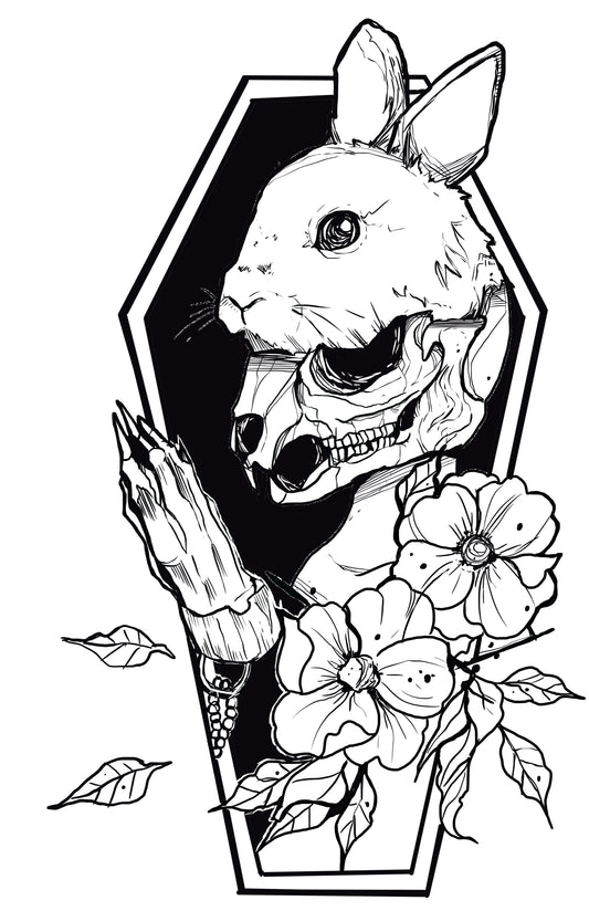 Rabbit afterlife 11x17 signed print